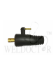 Cable Connector 35/50 Water Cooled, Thread 3/8,with Bend Nipple