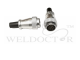 Steel Connector - 12 Pin Male Cable Plug - Dia 28 mm