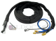 TIG Torch WP18 Flexible-25' -Three Pc Cable with Rubber Sheath,Control Wire,Switch & Accessory Kit (with CC-4-22+BS-2F-M)