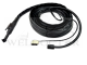 TIG Torch 26-25'-Single Pc Rubber Cable with Rubber Sheath,Control Wire & Switch (With 3/8 RH F,Using FR-9M)