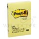 3M POST-IT CANARY YELLOW NOTES 3"X2" (100'S/PAD) 656