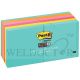 3M POST-IT SUPER STICKY MIAMI COLOUR NOTES 3"X3"(90'S/PAD) 654-12SSMIA