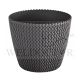 PROSPERPLAST SPLOFY ROUND BASKET WAVE POT 187X158MM