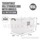 HOUZE ESSENTIALS 95L STACKABLE STORAGE BOX WITH WHEELS SB-1125-CLEAR