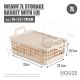 HOUZE WEAVV 7L STORAGE BASKET WITH LID SB-1551-CREAM
