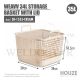 HOUZE WEAVV 34L STORAGE BASKET WITH LID SB-1553-CREAM