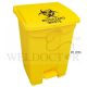 BIOHAZARD WASTE RECTANGULAR FOOT PEDAL BIN PB87YB (500 W X 410D X 820HT)