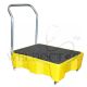 ROMOLD MOBILE DRIP TRAY WITH WHEELS-HANDLE-GRID 66L YELLOW TSSST66WH