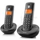 MOTOROLA E202 DECT PHONE - BLACK (TWIN)