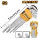 INGCO 9 PCS EXTRA LONG TORX KEY SET T10-T50MM HHK13092