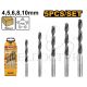 INGCO 5PCS WOOD DRILL BIT SET 4,5,6,8 & 10MM AKD5058