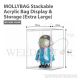 HOUZE MOLLYBAG STACKABLE ACRYLIC BAG DISPLAY (EXTRA LARGE) MS-2683-CLEAR