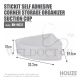 HOUZE STICKIT SELF ADHESIVE CORNER STORAGE ORGANIZER SUCTION CUP BN-H051