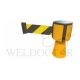 TRAFFIC CONE TOPPER WITH RETRACTABLE STRIPED BARRIER BELT (5M) YELLOW/BLACK