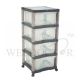 TRAMONTINA PLASTIC STORAGE CABINET WITH 4 DRAWERS AND WHEELS 92562011