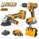 INGCO 20V 2X4.0AH LI-ION DRILL DRIVER & GRINDER COMBO KIT CKLI2009
