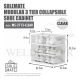 HOUZE SOLEMATE MODULAR 3 TIER COLLAPSIBLE SHOE CABINET MS-2713-CLEAR
