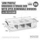 HOUZE 35L UNDERBED STORAGE BOX WITH 3PCS REMOVABLE DIVIDERS SB-1164-CLEAR