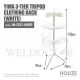 HOUZE YIMA 3-TIER TRIPOD CLOTHING RACK (WHITE) LN-5321-WHITE