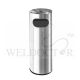 STAINLESS STEEL BIN C/W SIDE LOADING & ASHTRAY TOP DIA245XH760MM AT2B