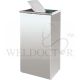 STAINLESS STEEL RECTANGULAR BIN C/W SWING TOP L380XW230XH750MM RB3/ST