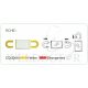 TRAF-SAFE™ PLASTIC REFLECTIVE LINK 90X49X35MM 3PPP