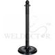 TRAF-SAFE™ UV RESISTANT BLACK PLASTIC STANCHION 960H WITH 360MM BASE
