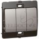 LEGRAND MALLIA 3 GANG 2 WAY SWITCH (DARK SILVER) 283405
