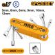 INGCO 6PCS FOLDING NUT DRIVER SET 5,6,8,9,10&12MM HFND0601