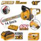 INGCO 40V(2X20VX4.0AH) BRUSHLESS CHAIN SAW 16" 400MM+DUAL PORT CHARGER CGSLI401682