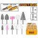 INGCO 10PCS (5X6MM, 5X3MM) DIE GRINDER MOUNTED STONE BIT SET AKB1001
