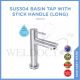 SELLEYS S6050 SS304 BASIN TAP(LONG) -STICK