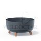 PROSPERPLAST GRACIA ECO WOOD LOW FLOWER POT 380X207MM
