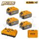 INGCO 20V BATTERY & CHARGER KIT 4X 4.0AH, DUAL PORT CHARGER +CASE FBCLI20244