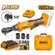 INGCO 20V LI-ION 3/8" DR. RATCHET WRENCH 65NM 1X2.0AH CHARGER CDRLI2060152