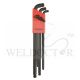 BONDHUS DOUBLE BALL END L-WRENCHES SET (SDBLX9XL) 9PCS BLACK 67099