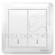 SCHNEIDER 2 GANG 1 WAY SWITCH (LARGE ROCKER) A3G32B1A