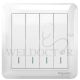 SCHNEIDER 4 GANG 1 WAY SWITCH (LARGE ROCKER) A3G34B1A