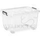 DURAMAX PLASTIC STORAGE BOX WITH WHEELS & LOCKABLE LID 82L (TRANS) ST556TP