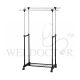 RENE DUO PORTABLE DOUBLE GARMENT RACK MAT BLACK E70412