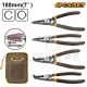 INGCO 4PCS CIRCLIP PLIER SET 7" 180MM HCCPS26180