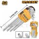 INGCO 9 PCS LONG ARM TORX KEY SET T10-T50MM HHK13091
