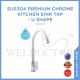 SELLEYS S7021 PREMIUM CHROME KITCHEN SINK TAP-U SHAPE