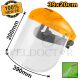 INGCO IMPACT RESISTANT FACE SHIELD ADJUSTABLE HEAD GEAR 390X200MM HFSPC32