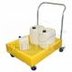 ROMOLD BUND TROLLEY SUITABLE FOR 4 X 25LTR CANS, 100LTR, YELLOW TSSBT100