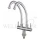 SHOWY WAND LEVER Q/T SUS 304 S/S TWIN J SPOUT SINK TAP 3498