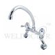 SHOWY DECK MOUNTED SWIVEL GOOSE NECK FAUCET 1024