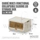 HOUZE CARRÉ 1 TIER COLLAPSIBLE SLIDING LID STORAGE BOX W/O WHEELS MS-2841