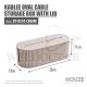 HOUZE KABLEE OVAL CABLE STORAGE BOX WITH LID DY-8510-CREAM