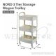 HOUZE NORD 3 TIER STORAGE WAGON TROLLEY KN-6263-BEIGE